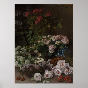 Póster Flores de primavera de Claude Monet