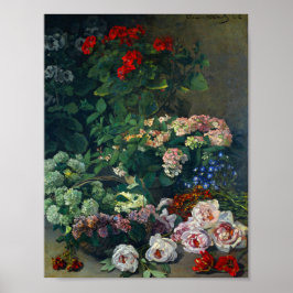 Póster Flores de primavera de Monet
