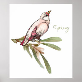 Póster Flores de primavera. Nevadas.