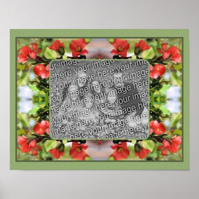 Póster Flores De Quince Flores Crean Tu Propia Foto (Frente)