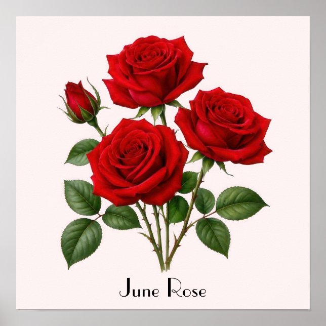 Póster Flores de Rosa de Junio (Frente)