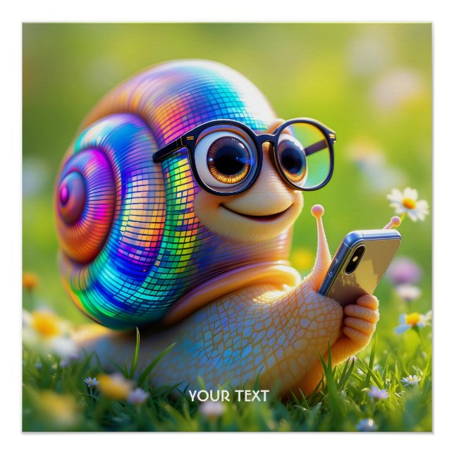 Póster Flores de teléfono de caracol graso (Anverso)