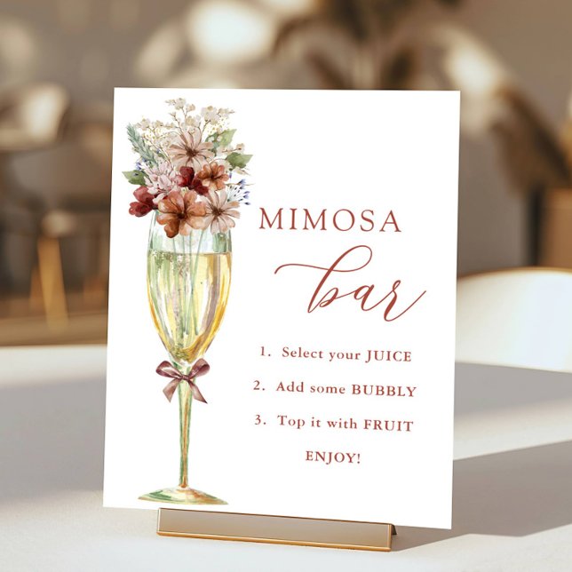 Póster Flores de terracota y ducha de champán Mimosa Bar (Subido por el creador)