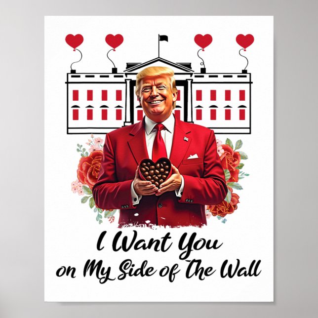 Póster Flores De Trump Y Chocolate Te Quiero De Mi Lado (Frente)