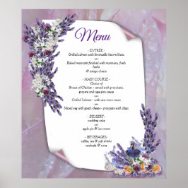 Póster Flores de tubérculo y lavanda