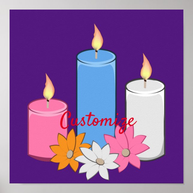 Póster Flores de velas encendidas Thunder_Cove (Frente)