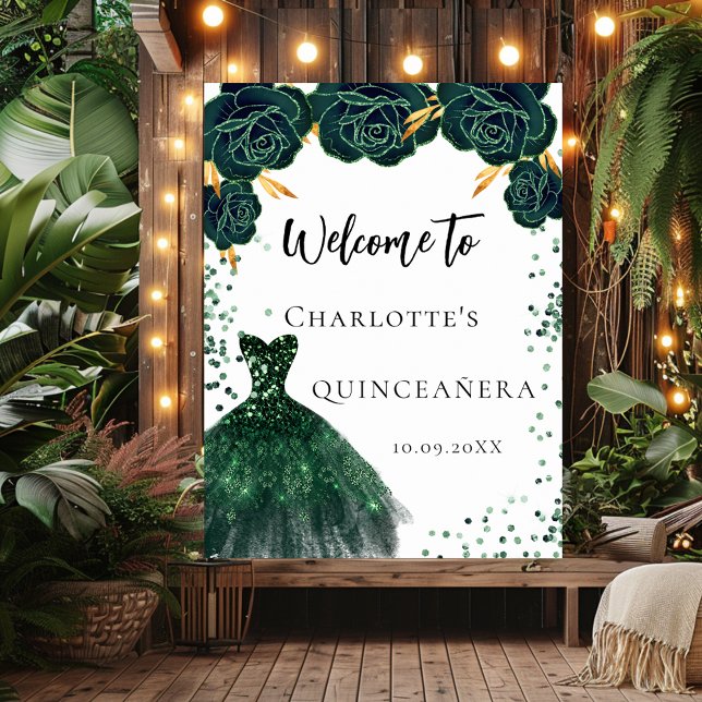 Póster Flores de vestimenta verde Quinceanera (Subido por el creador)