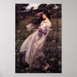 Póster Flores de viento por John William Waterhouse Decou