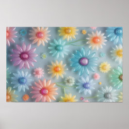 Póster Flores dulces y translúcidas