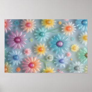 Póster Flores dulces y translúcidas