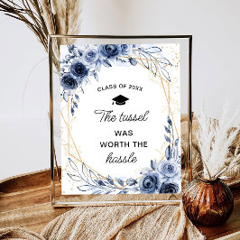 Póster Flores El Tassel Valía La Graduación De La Dificul