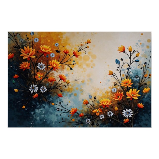 Póster Flores en Celebración (Anverso)