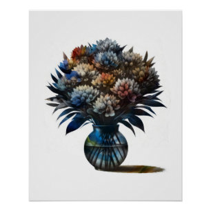 Póster Flores en grano