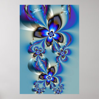 Póster Flores en invierno