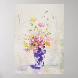 Póster Flores en jarrón
