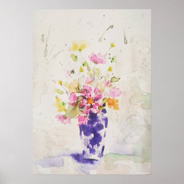 Póster Flores en jarrón (Frente)