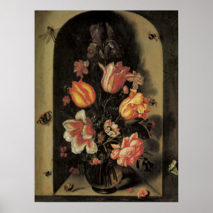 Póster Flores en la vida vegetal barroca vintage