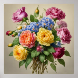 Póster Flores en pleno florecimiento