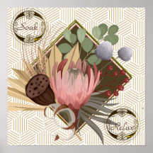 Flores en texto de marco Relájese fondo moderno