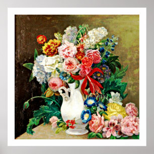 Póster Flores en un Vase Paulus Theodorus van Brussel