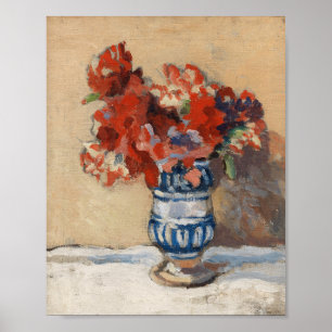 Póster Flores en una malla azul   Christopher Wood