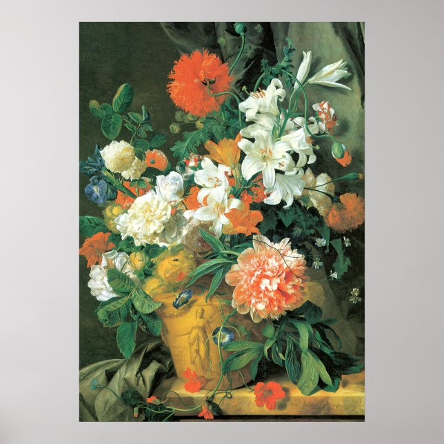 Póster Flores en una parcela de algodón de Tierra (Frente)
