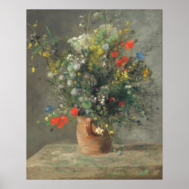 Póster Flores en una plaza - Auguste Renoir Bella Artes (Frente)