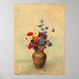 Póster Flores en una vasa - Bella Artes de Odilon Redon