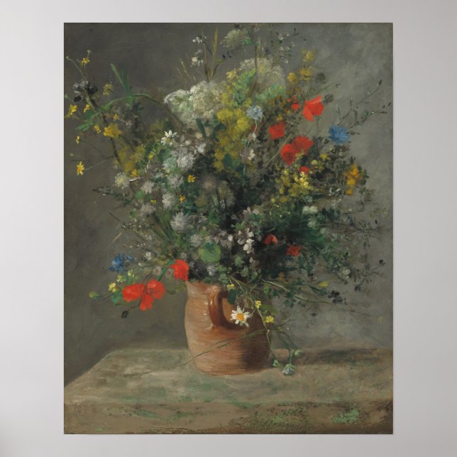 Póster Flores en una vasa, c.1866 (Frente)