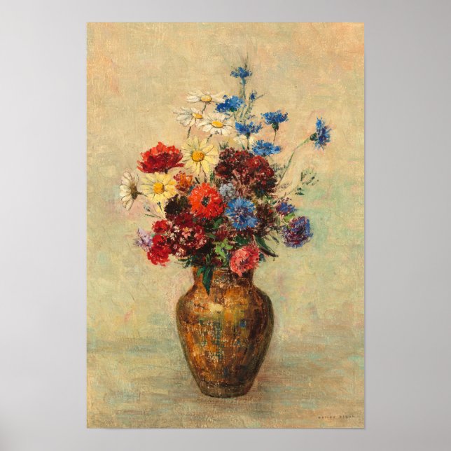 Póster Flores en una vasa, c.1910 (Frente)