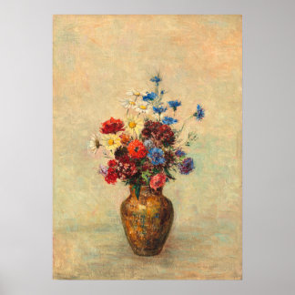 Póster Flores en una vesícula (1910) de Odilon Redon