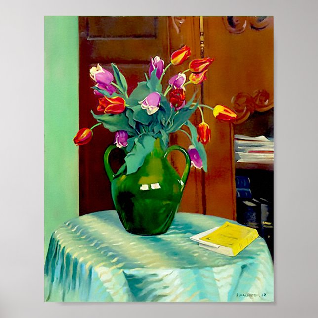 Póster Flores en Vase 1912 por Felix Vallotton (Frente)