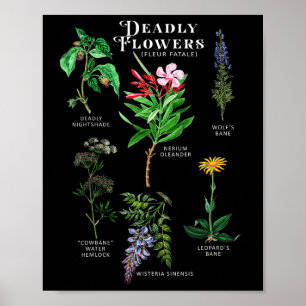 Póster Flores envenenadas Fleur Fatale Planta Halloween G