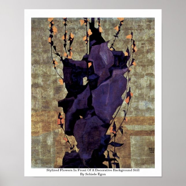 Póster Flores estilizadas (Frente)