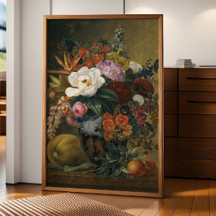 Póster Flores exóticas en un jarrón griego