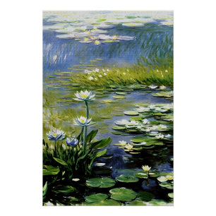 Póster Flores exuberantes de Agapanthus en Giverny