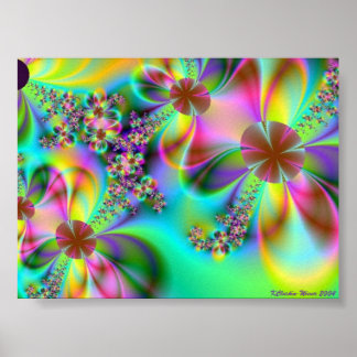 Póster Flores felices