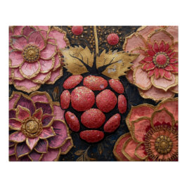 Póster Flores floreciendo cubiertas con Pai artístico flu