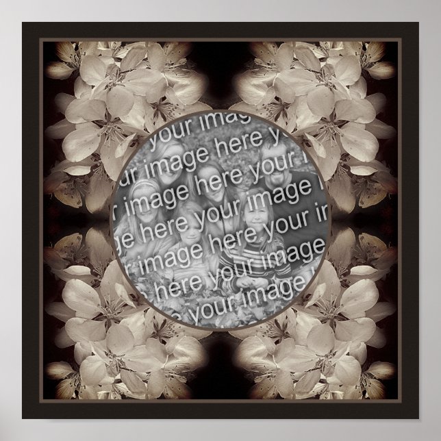 Póster Flores Flores Resumen Añadir la foto (Frente)