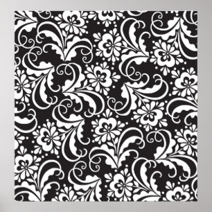 Póster flores folclóricas