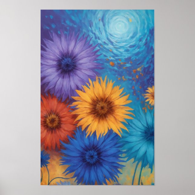 Póster Flores giratorias (Frente)