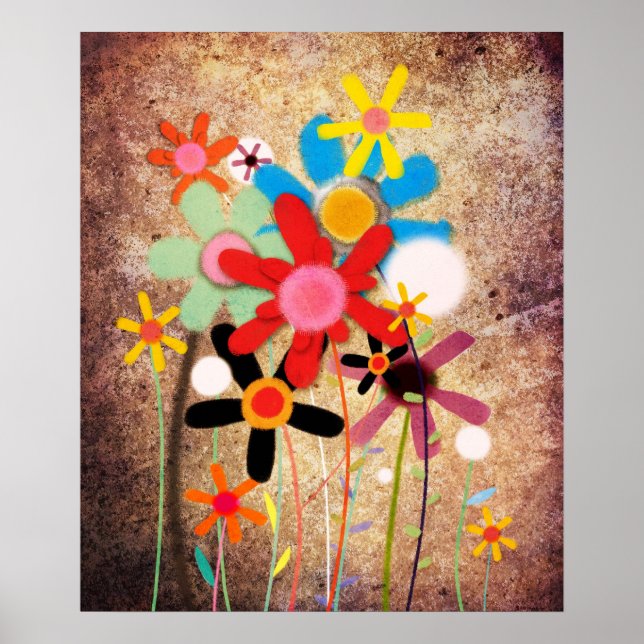 Póster Flores hechas a mano (Frente)