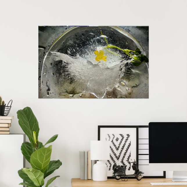 Póster Flores Heladas,  (Oficina en casa)