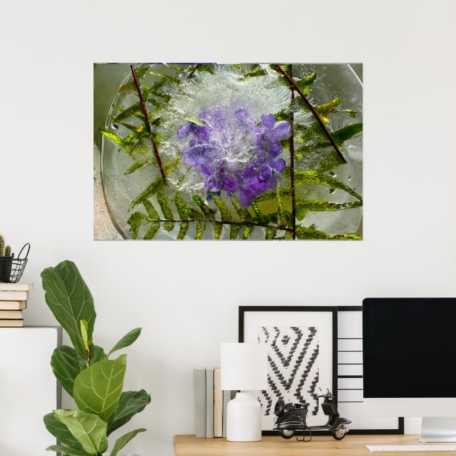 Póster Flores Heladas,  (Oficina en casa)