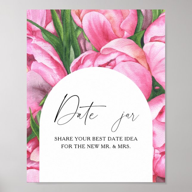 Póster Flores - ideas para una noche de cita. Juego de fr (Frente)