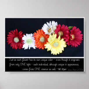 Póster Flores inspiradoras