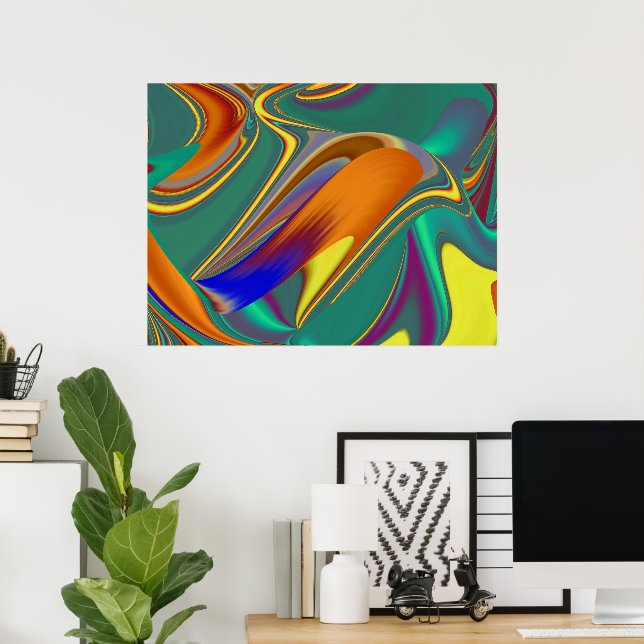 Póster Flores Mágicas de Primavera Verano Otoño (Oficina en casa)