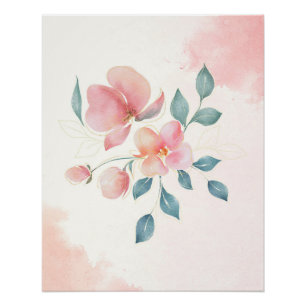 Póster Flores Minimalistas modernas