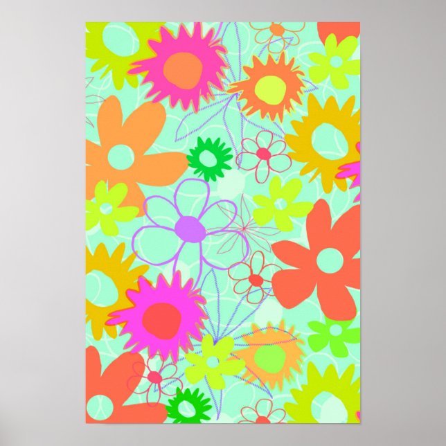 Póster Flores mixtas (Frente)