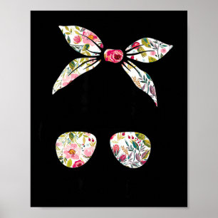 Póster Flores moño desordenado mujeres vida de mamá cabel